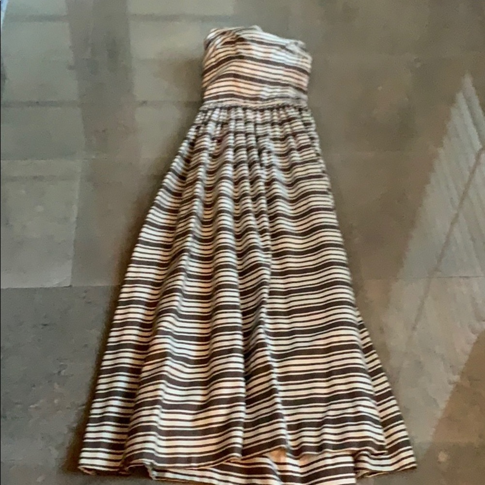 Vintage LONG strapless dress